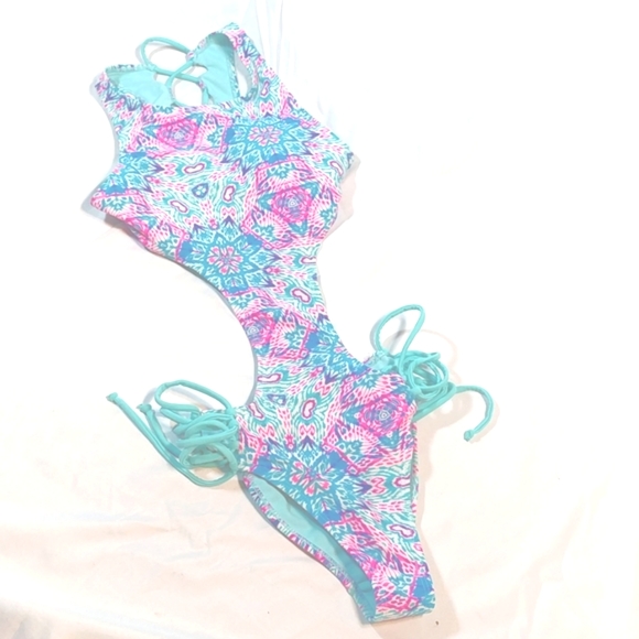 YMI Other - YMI Colorful Strappy Cut Out One Piece.